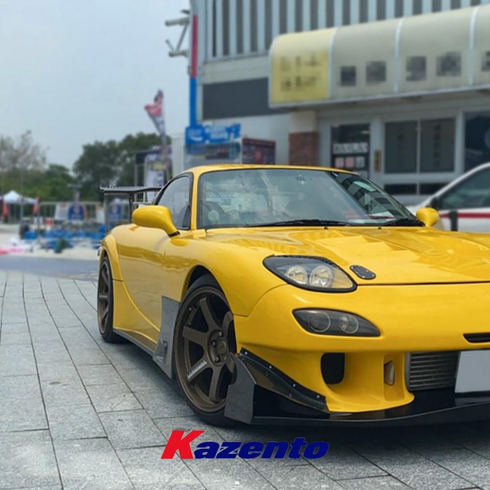 Kazento For Mazda RX7 FD3S RE-GT Style Fiberglass FRP Unpaint Side Skirts Body Kits