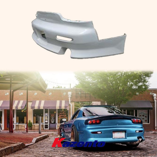 Kazento For Mazda RX7 FD3S VTX1 Type Fiberglass FRP Unpaint Rear Bumper Body Kits Kazento Carbon Parts 车身侧板 FD3S-RB-URS-FRP