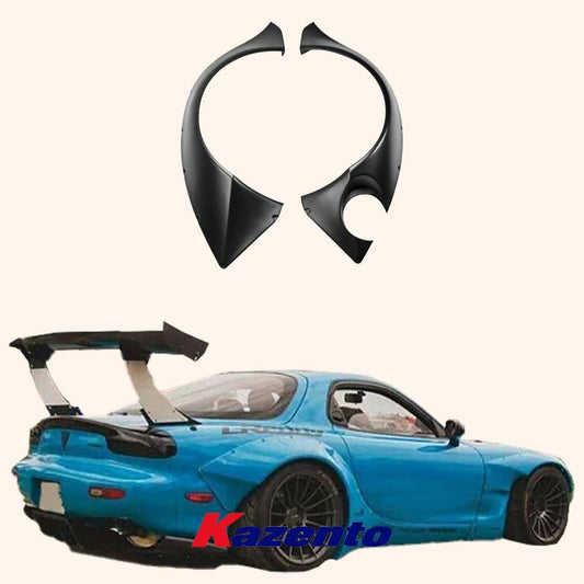Kazento For Mazda RX7 RX-7 FD3S RB Style Fiberglass FRP Unpaint Rear Fender Flare Add On Kazento Carbon Parts 车身侧板 FD3S-RF-RB-FRP