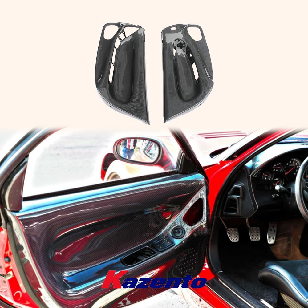 Kazento For Mazda RX7 RX-7 FD3S (RHD Only) Carbon Side Inner Door Card Panel Cover Pair