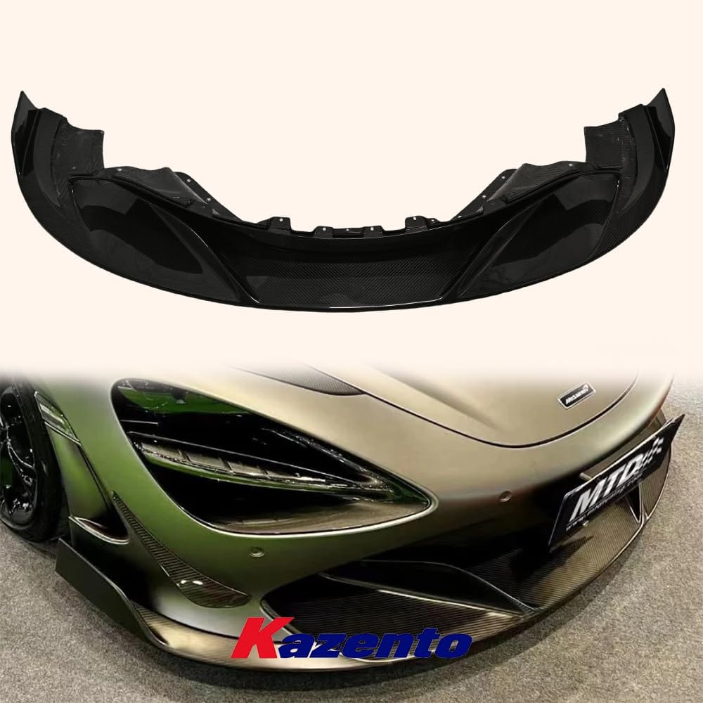Kazento For Mclaren 2017-2023 Dry Carbon Fiber Front Lip Bumper Bottom Splitter Kazento Carbon Parts 车身侧板 720S-FL-DCF