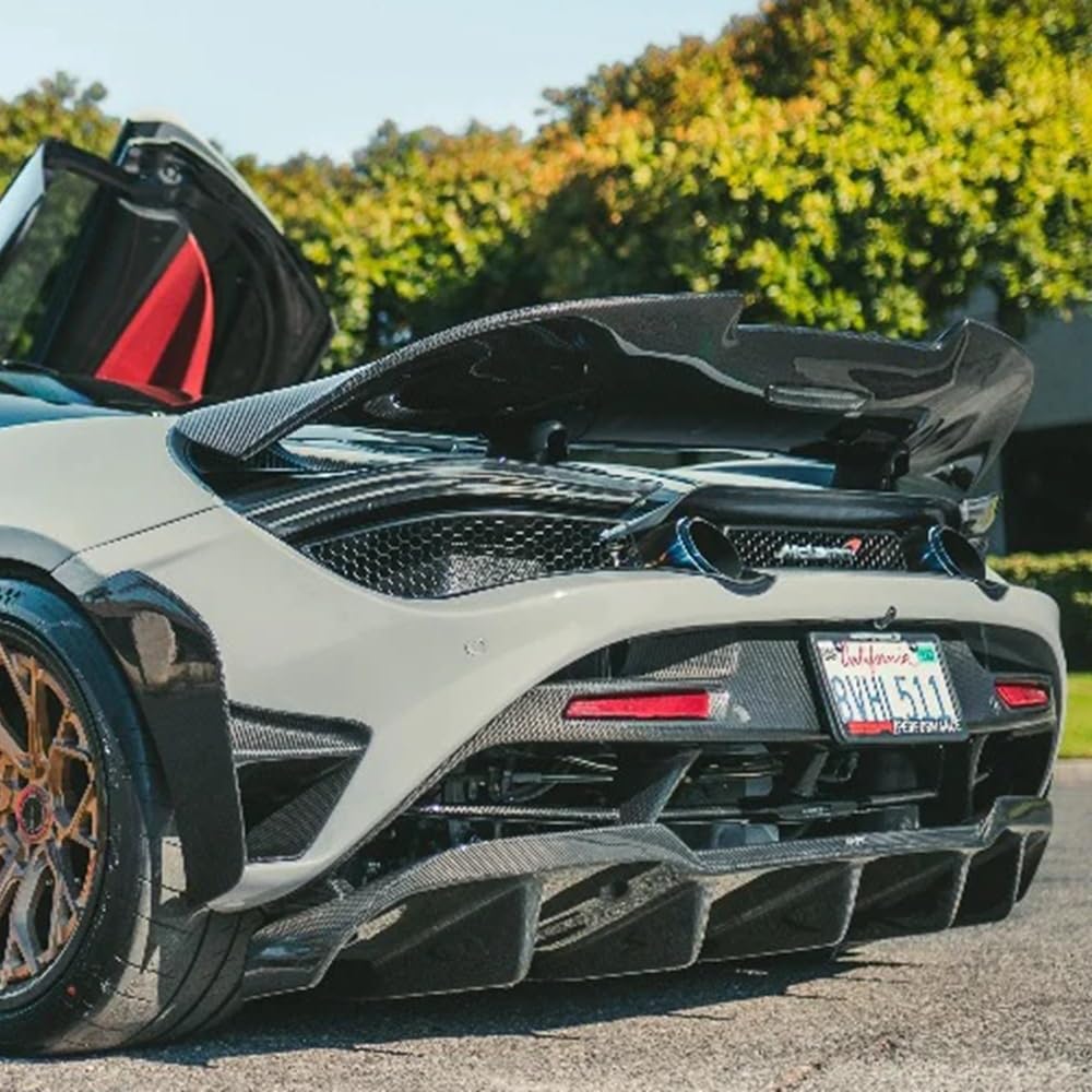 Kazento For Mclaren 2017-2023 Dry Carbon Fiber Rear Bumper Bottom Diffuser Spoiler Lip