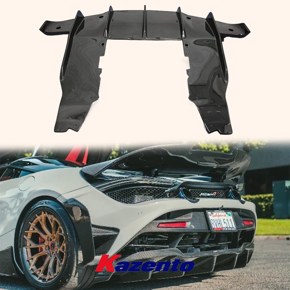 Kazento For Mclaren 2017-2023 Dry Carbon Fiber Rear Bumper Bottom Diffuser Spoiler Lip