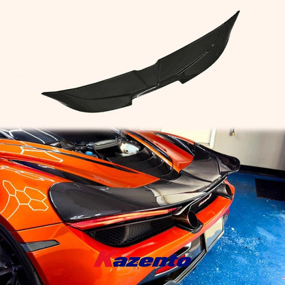 Kazento For Mclaren 2017-2023 Dry Carbon Fiber Rear Trunk Bumper Spoiler Wing Diffuser