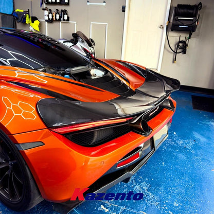 Kazento For Mclaren 2017-2023 Dry Carbon Fiber Rear Trunk Bumper Spoiler Wing Diffuser