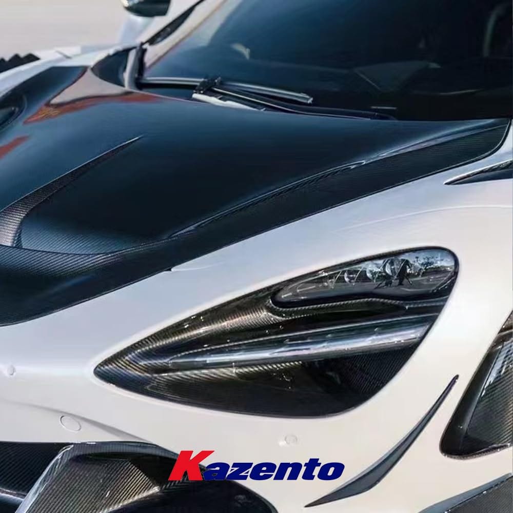 Kazento For Mclaren 720 720S 2017-23 OE Style Dry Carbon Fiber Front Bumper Side Canard