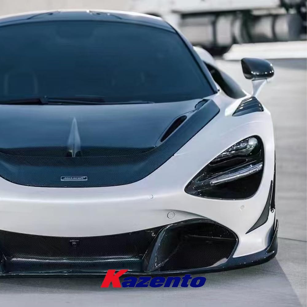 Kazento For Mclaren 720 720S 2017-23 OE Style Dry Carbon Fiber Front Bumper Side Canard