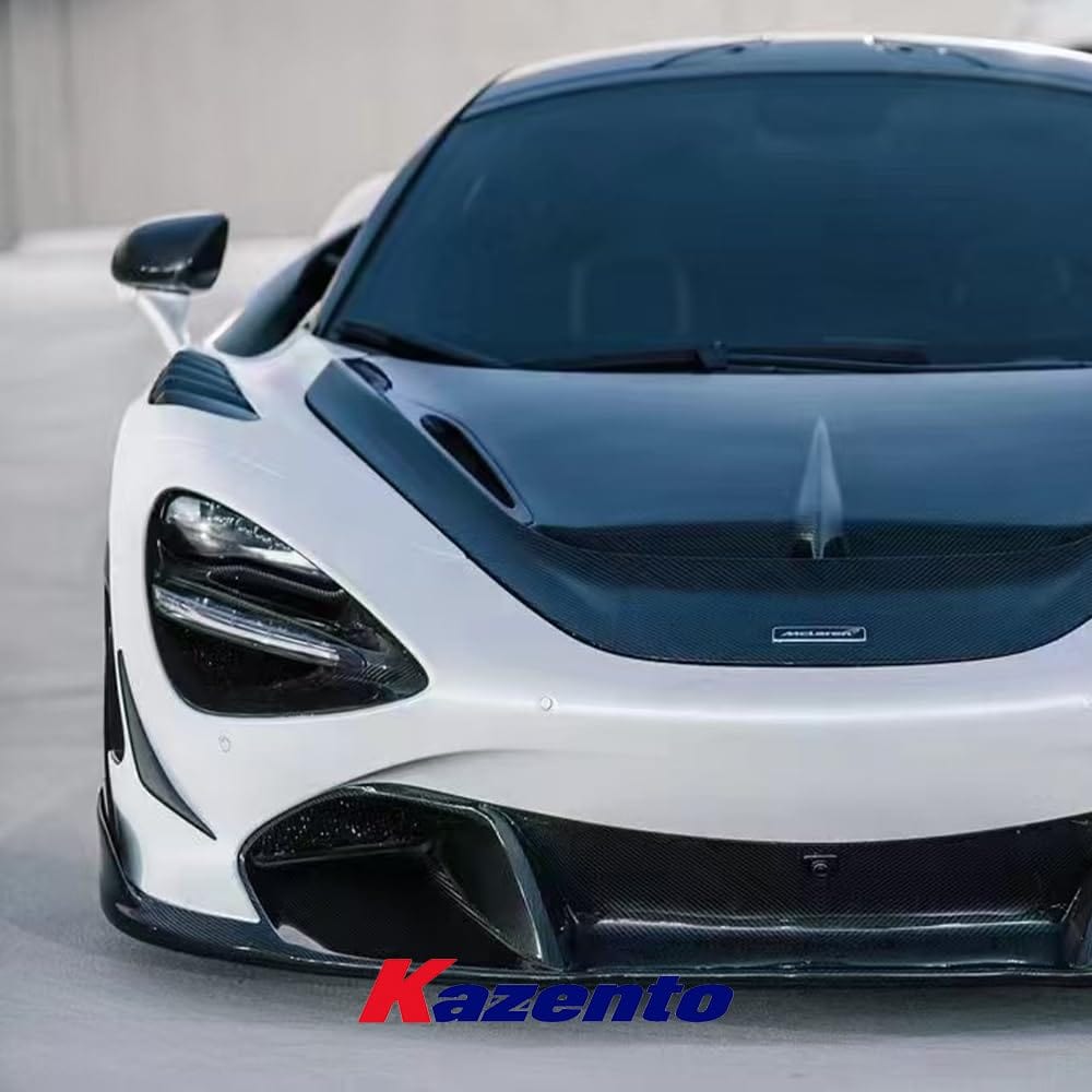 Kazento For Mclaren 720 720S 2017-23 OE Style Dry Carbon Fiber Front Bumper Side Canard