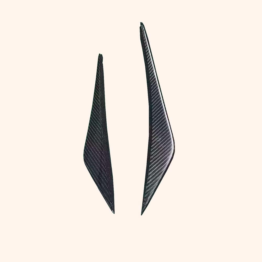 Kazento For Mclaren 720 720S 2017-23 OE Style Dry Carbon Fiber Front Bumper Side Canard