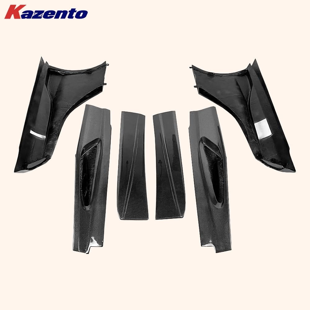 Kazento For Mclaren MP4-12C 2011-14 675LT Style Carbon Fiber Side Skirts 6pcs Kazento Carbon Parts 车身侧板 12C-SS-CF