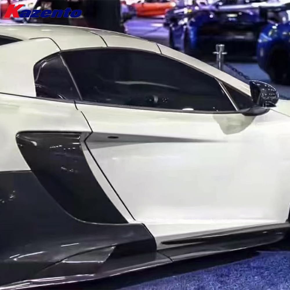 Kazento For Mclaren MP4-12C 2011-14 675LT Style Carbon Fiber Side Skirts 6pcs Kazento Carbon Parts 车身侧板 12C-SS-CF