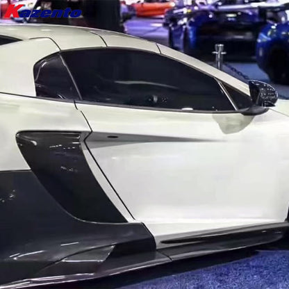 Kazento For Mclaren MP4-12C 2011-14 675LT Style Carbon Fiber Side Skirts 6pcs Kazento Carbon Parts 车身侧板 12C-SS-CF