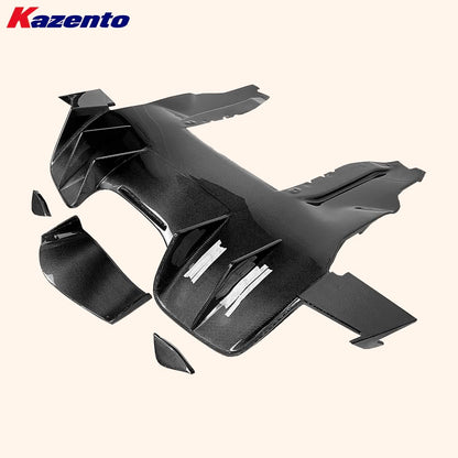 Kazento For Mclaren MP4-12C 2011-14 KZ Style Carbon Fiber Rear Bumper Lip Diffuser