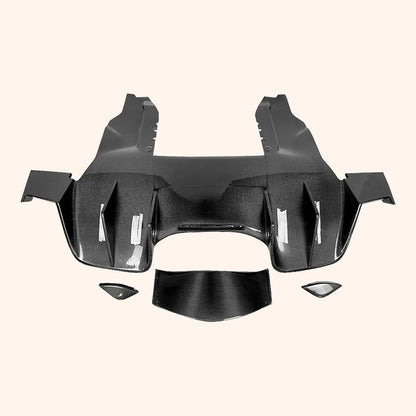 Kazento For Mclaren MP4-12C 2011-14 KZ Style Carbon Fiber Rear Bumper Lip Diffuser