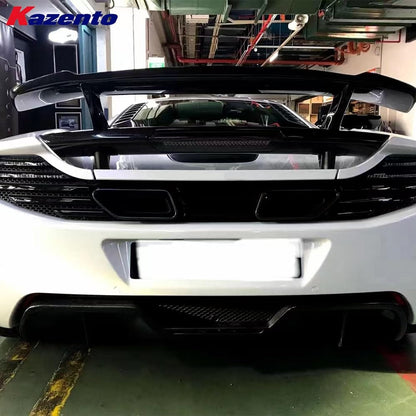 Kazento For Mclaren MP4-12C 2011-14 KZ Style Carbon Fiber Rear Bumper Lip Diffuser