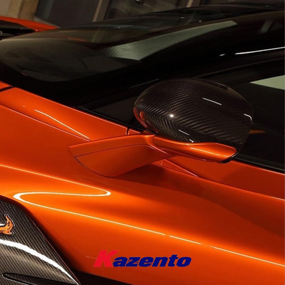 Kazento For Mclaren720 720S 2017-23 OE Style Dry Carbon Fiber Mirror Cover Replacement