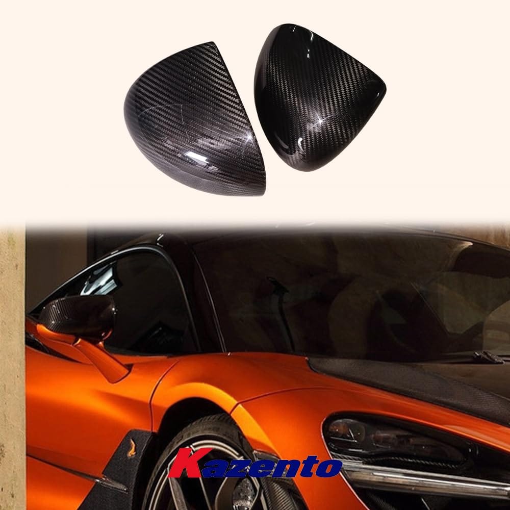 Kazento For Mclaren720 720S 2017-23 OE Style Dry Carbon Fiber Mirror Cover Replacement