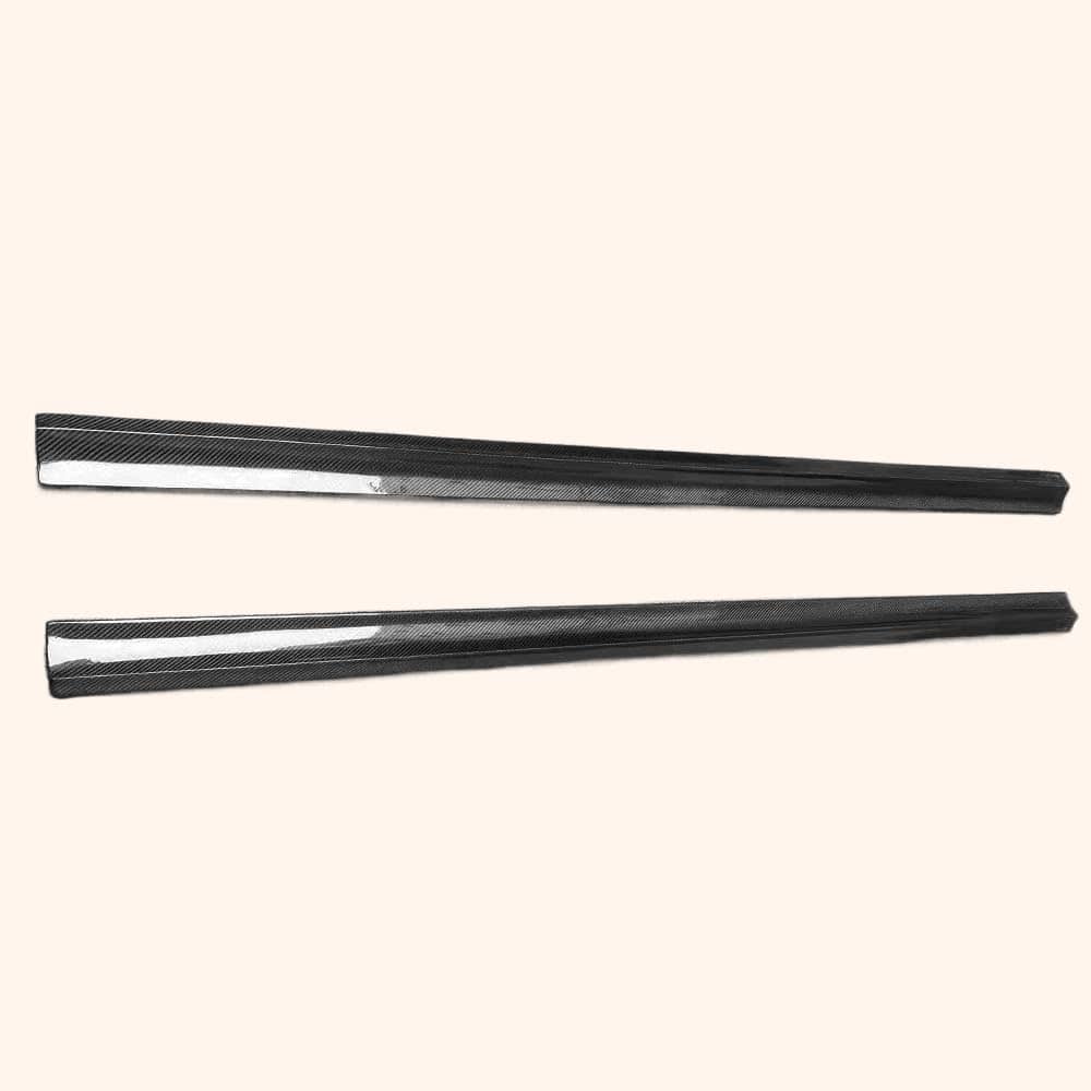 Kazento For Mercedes Benz W204 C63 2008-2014 Carbon Side Skirts Add On Extension Pair