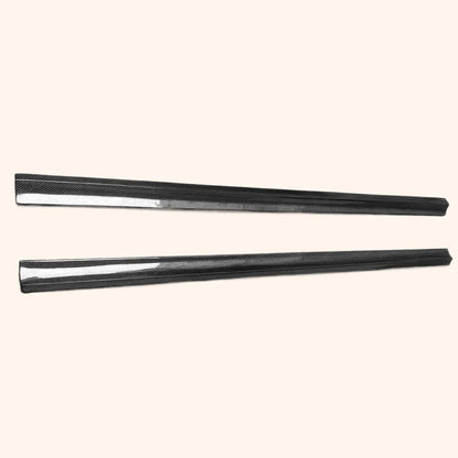 Kazento For Mercedes Benz W204 C63 2008-2014 Carbon Side Skirts Add On Extension Pair