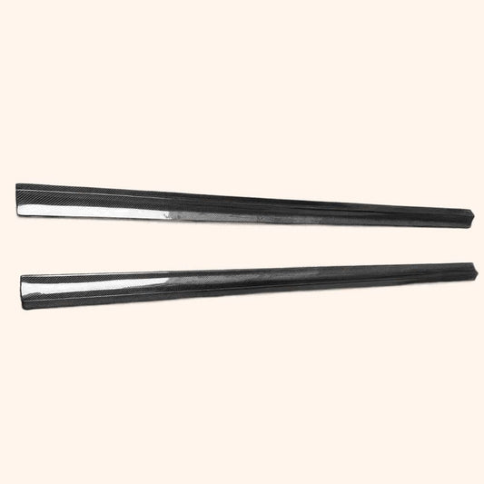 Kazento For Mercedes Benz W204 C63 2008-2014 Carbon Side Skirts Add On Extension Pair