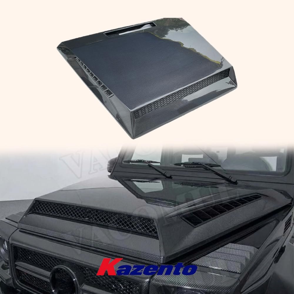 Kazento For Mercedes Benz W463 G900 G63 2019+ Carbon Fiber Vented Cooling Hood Bonnet Kazento Carbon Parts 引擎盖 G463-HOOD-KZ-CF