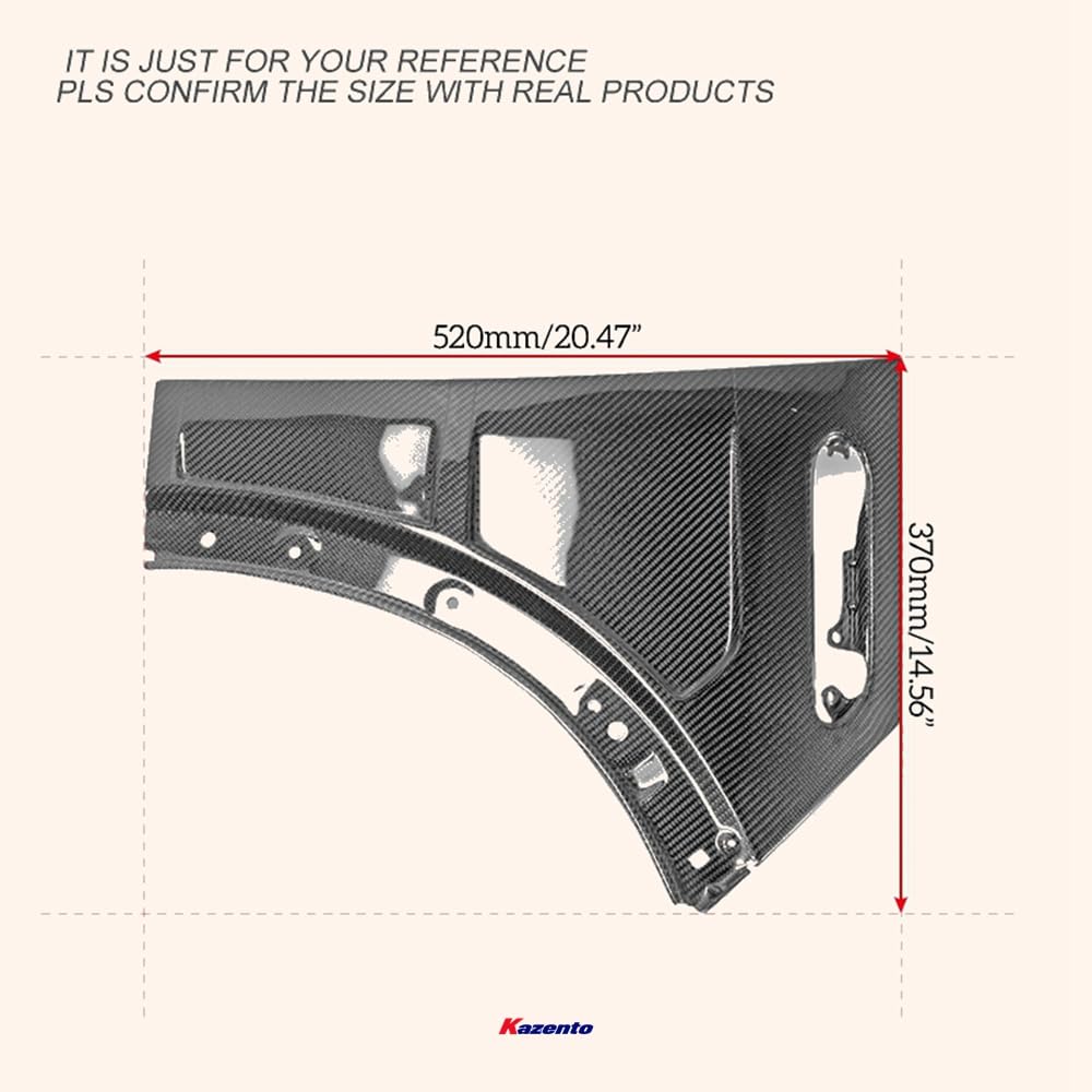 Kazento For Mini 90794 R50 R52 R53 Mini Cooper S Epa Type 2 Front Fender Carbon Fiber