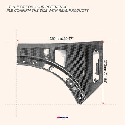 Kazento For Mini 90794 R50 R52 R53 Mini Cooper S Epa Type 2 Front Fender Carbon Fiber