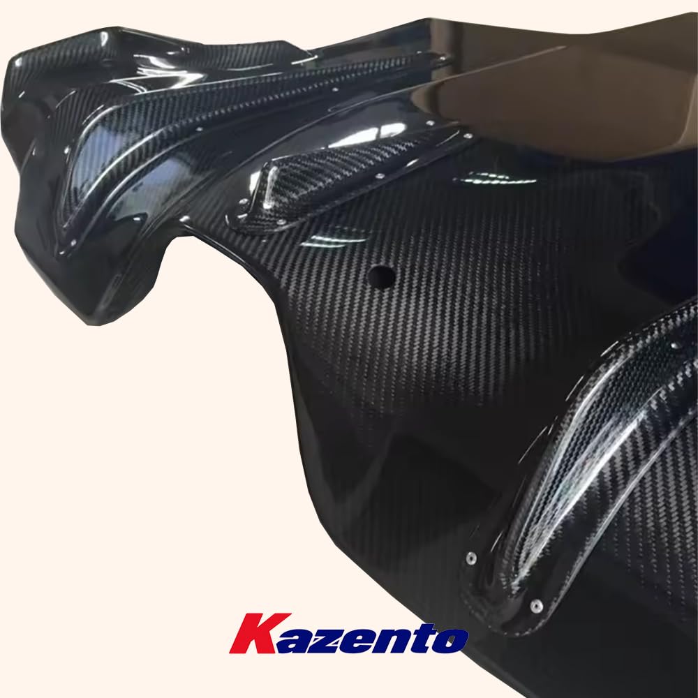 Kazento For Mini Cooper F56 Carbon AD Style Rear Bumper Under Diffuser Lip Spoiler