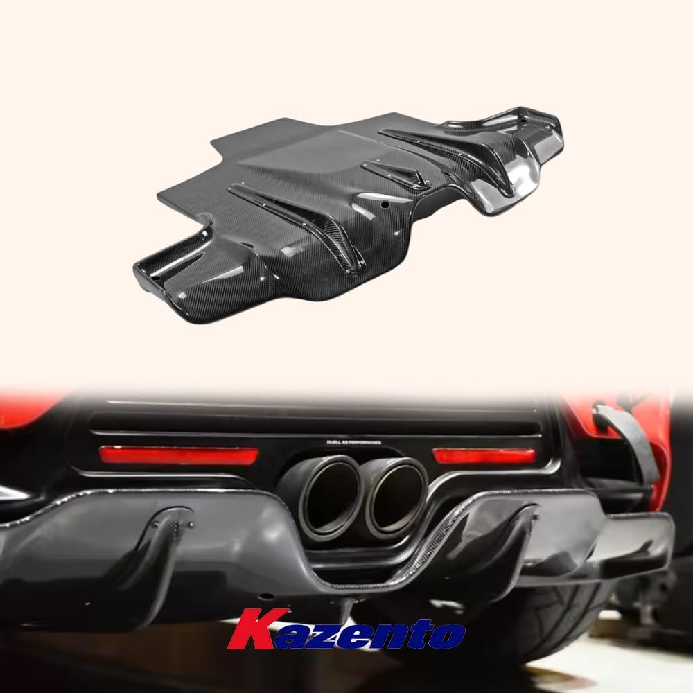 Kazento For Mini Cooper F56 Carbon AD Style Rear Bumper Under Diffuser Lip Spoiler
