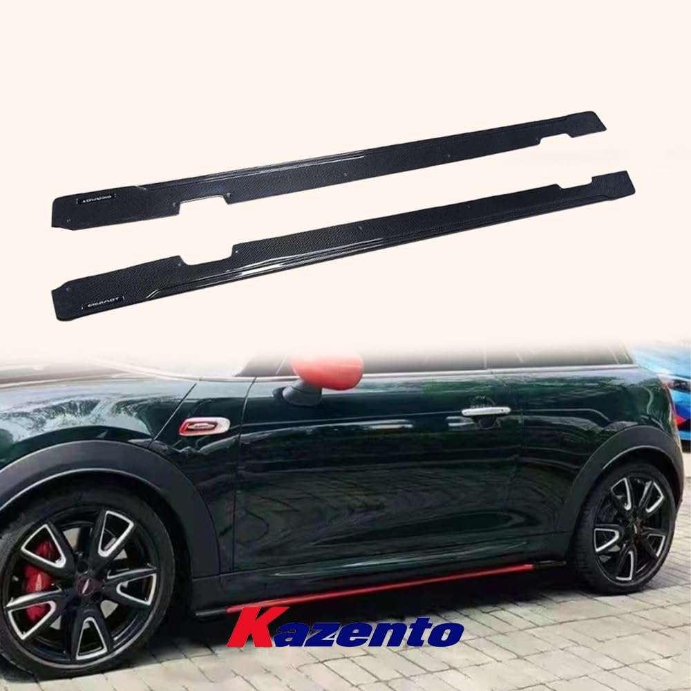 Kazento For Mini Cooper F56 Carbon AG Style Body Kits Trim Side Skirts Extensions