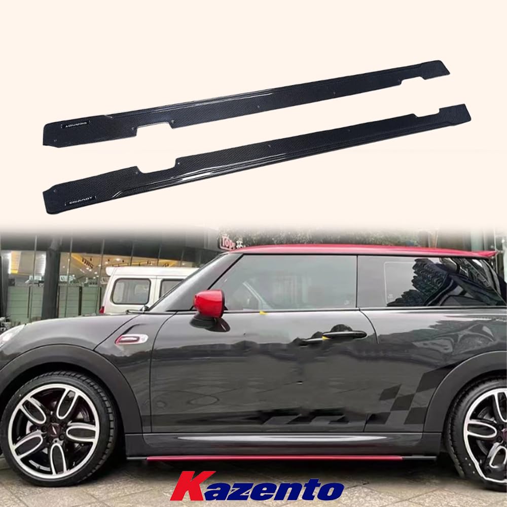 Kazento For Mini Cooper F56 Carbon AG Style Body Kits Trim Side Skirts Extensions