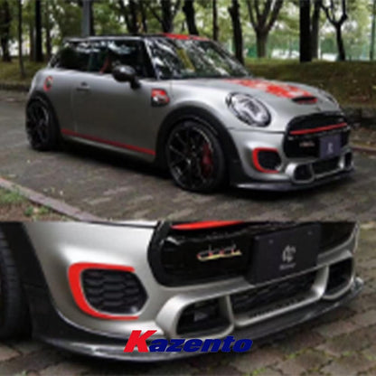 Kazento For Mini Cooper F56 Carbon Fiber 3D Style Front Bumper Under Diffuser Lip Kazento Carbon Parts 车身侧板 F56-FL-3D-CF