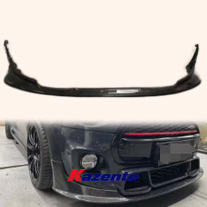 Kazento For Mini Cooper F56 Carbon Fiber AG Style Front Bumper Under Diffuser Lip