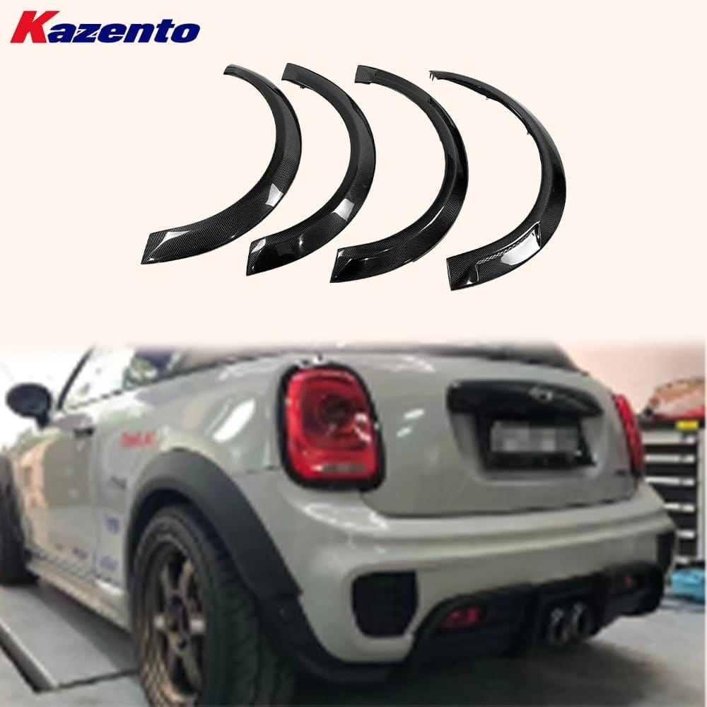 Kazento For Mini Cooper F56 Carbon Fiber Fender Flare Wheel Arch Eyebrow Cover Kits Kazento Carbon Parts 车身侧板 F56-ARCH-ADL-CF