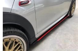 Kazento For Mini Cooper F56 Carbon Fiber G Style Body Kits Trim Side Skirt Extensions