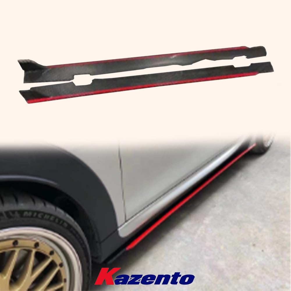 Kazento For Mini Cooper F56 Carbon Fiber G Style Body Kits Trim Side Skirt Extensions