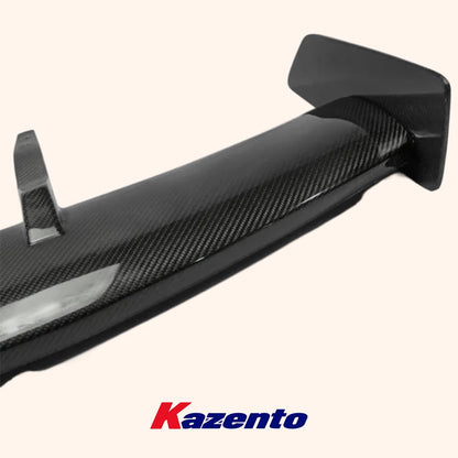 Kazento For Mini Cooper F56 Carbon Fiber RK Style Rear Trunk Bumper Spoiler Roof Wing