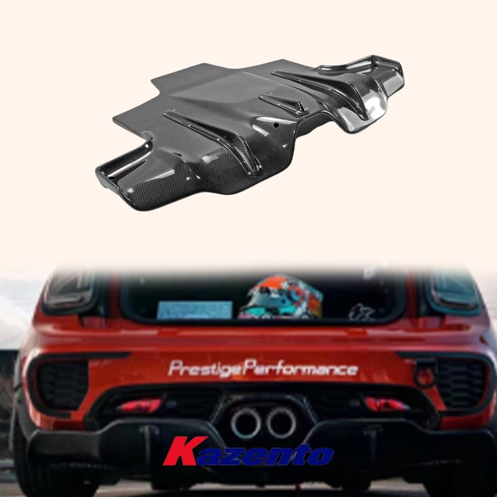 Kazento For Mini Cooper F56 Dry Carbon AD Style Rear Bumper Under Diffuser Lip Spoiler