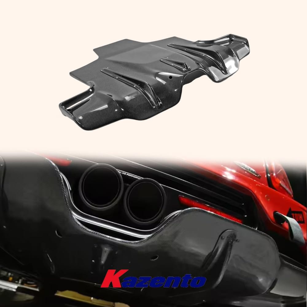 Kazento For Mini Cooper F56 Dry Carbon AD Style Rear Bumper Under Diffuser Lip Spoiler