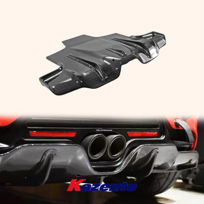 Kazento For Mini Cooper F56 Dry Carbon AD Style Rear Bumper Under Diffuser Lip Spoiler