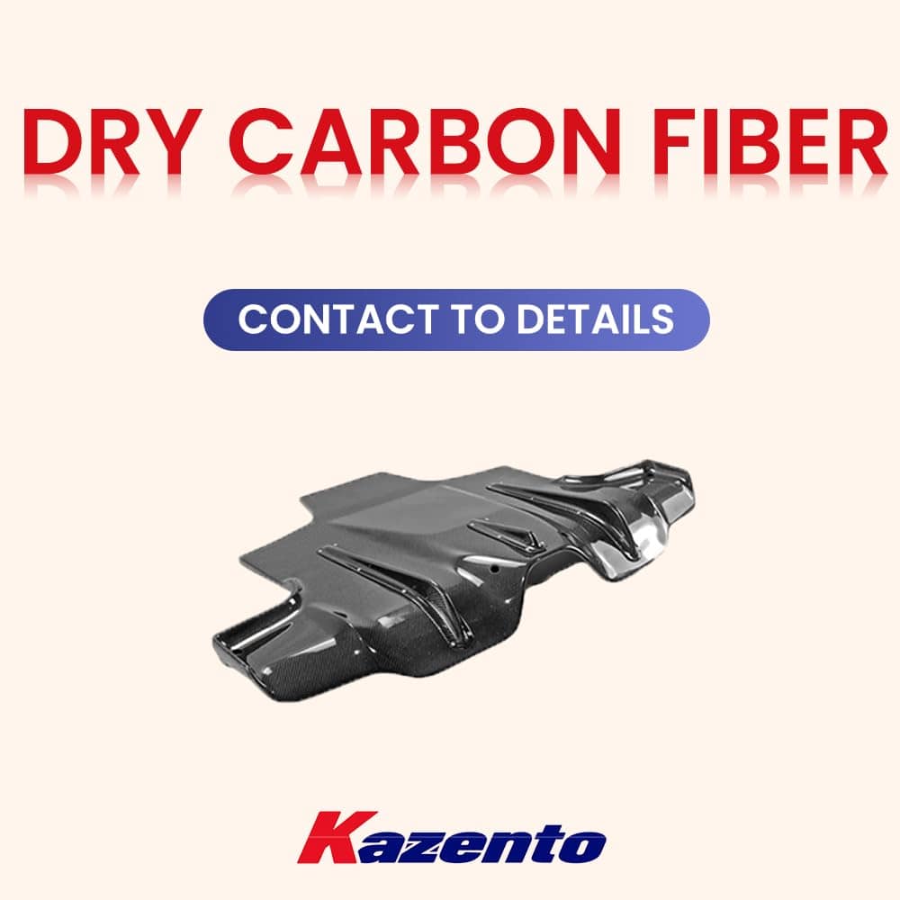 Kazento For Mini Cooper F56 Dry Carbon AD Style Rear Bumper Under Diffuser Lip Spoiler