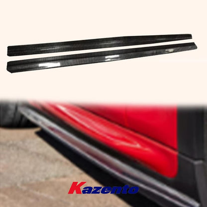Kazento For Mini Cooper F56 Dry Carbon D Style Body Kits Trim Side Skirt Extensions