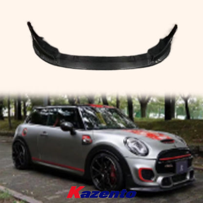 Kazento For Mini Cooper F56 Dry Carbon Fiber 3D Style Front Bumper Under Diffuser Lip