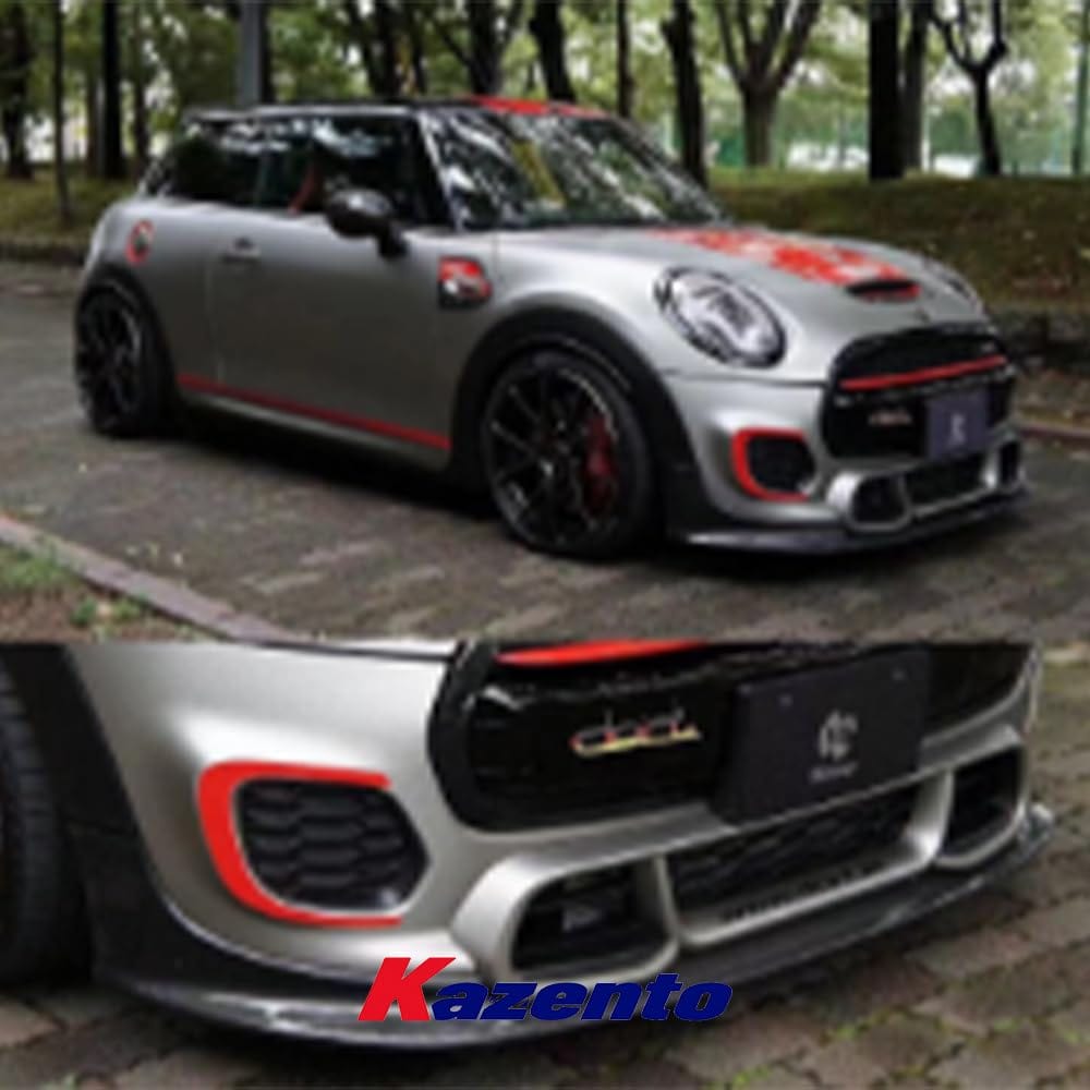 Kazento For Mini Cooper F56 Dry Carbon Fiber 3D Style Front Bumper Under Diffuser Lip