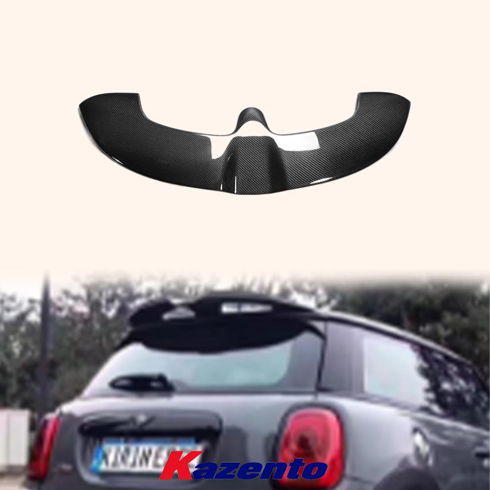 Kazento For Mini Cooper F56 Dry Carbon Fiber ADL Style Rear Trunk Roof Spoiler Wing Kit