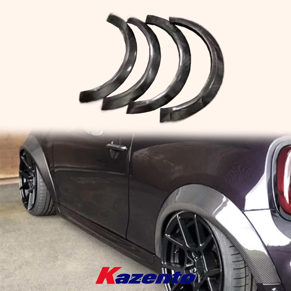 Kazento For Mini Cooper F56 Dry Carbon Fiber Fender Flare Wheel Arch Eyebrow Cover Kits Kazento Carbon Parts 车身侧板 F56-ARCH-ADL-DCF