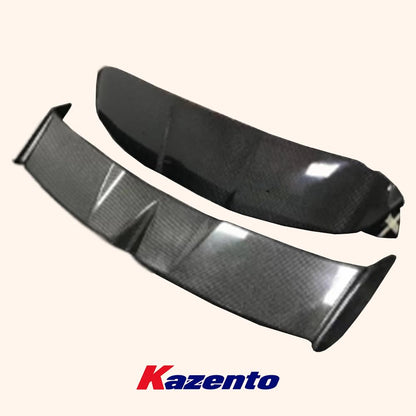 Kazento For Mini Cooper F56 Dry Carbon Fiber GAR Style Rear Trunk Roof Spoiler Wing 2pcs