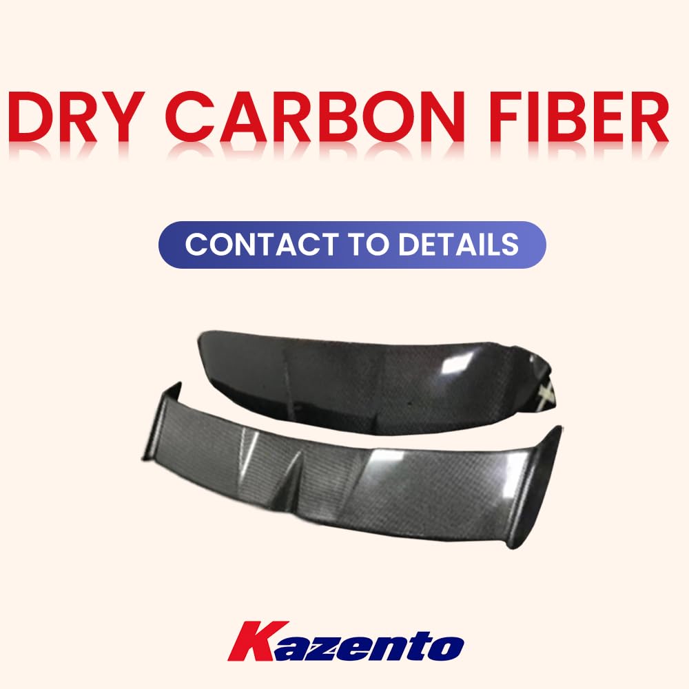 Kazento For Mini Cooper F56 Dry Carbon Fiber GAR Style Rear Trunk Roof Spoiler Wing 2pcs