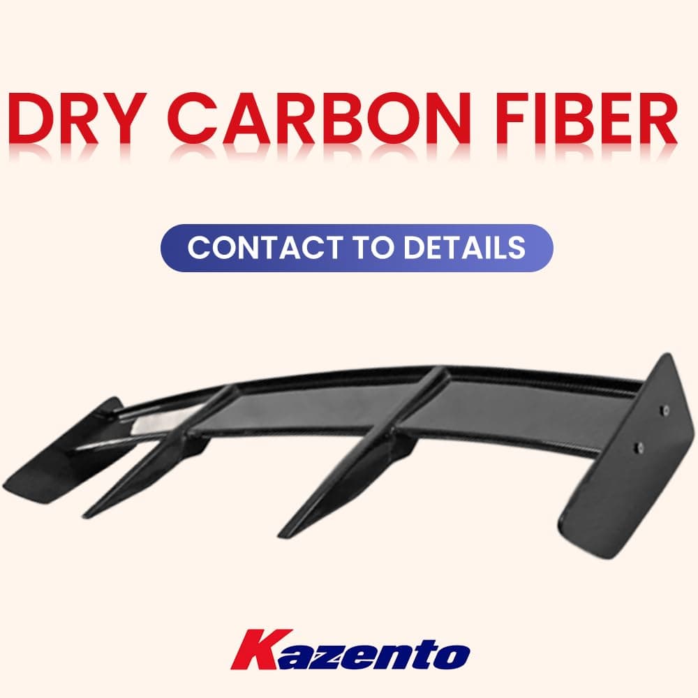Kazento For Mini Cooper F56 Dry Carbon RK Style Rear Trunk Bumper Spoiler Roof Wing