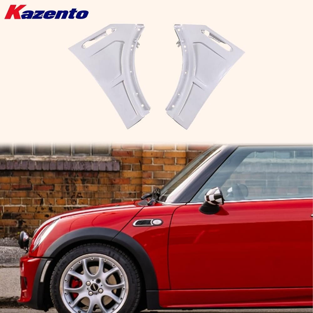 Kazento For Mini Cooper R50 R52 R53 S 02-06 EPA Type Front Vented Fender Fiberglass Kazento Carbon Parts 车身侧板 R53-FF-EPA2-FRP
